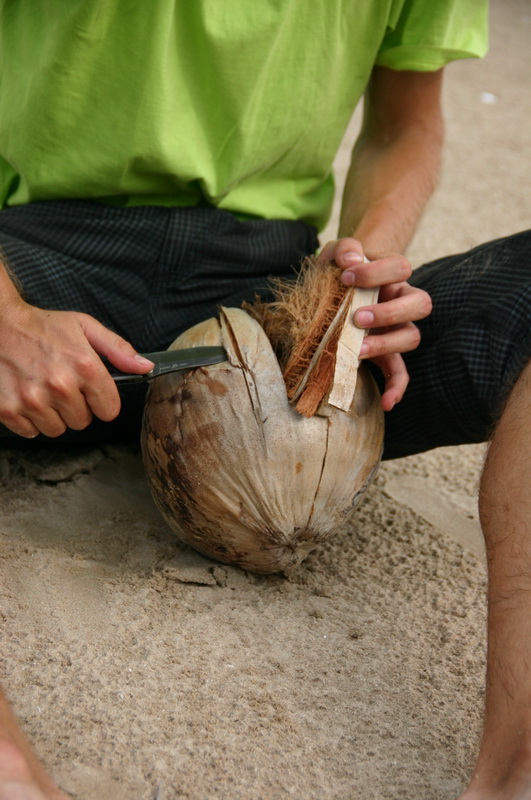 кокос на пляже Sam Phraya